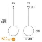 Светильник для струнной системы Linea Light Oh! 10140 - Схема