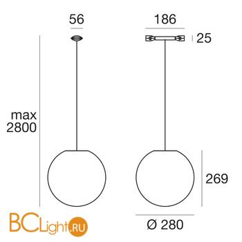 Светильник для струнной системы Linea Light Oh! 10141 - Схема