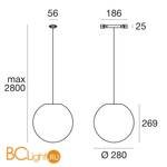 Светильник для струнной системы Linea Light Oh! 10141 - Схема