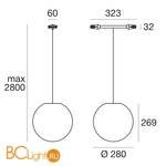 Светильник для струнной системы Linea Light Oh! 10142 - Схема