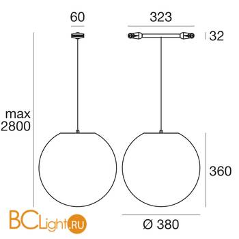 Светильник для струнной системы Linea Light Oh! 10145 - Схема