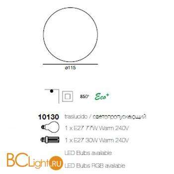 Потолочный светильник Linea Light Oh! 10130 - Схема