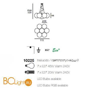 Подвесной светильник Linea Light Oh! 10225 - Схема