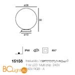 Садово-парковый фонарь Linea Light Oh! 15158 - Схема