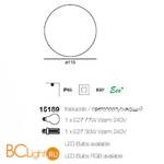 Уличный потолочный светильник Linea Light Oh! 15189 - Схема