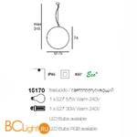 Уличный подвесной светильник Linea Light Oh! 15170 - Схема