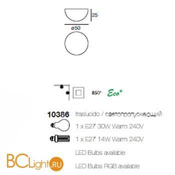 Настенно-потолочный светильник Linea Light Ohps! 10386 - Схема