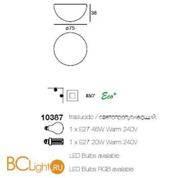 Настенно-потолочный светильник Linea Light Ohps! 10387 - Схема