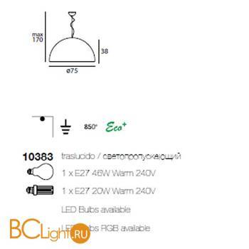 Подвесной светильник Linea Light Ohps! 10383 - Схема