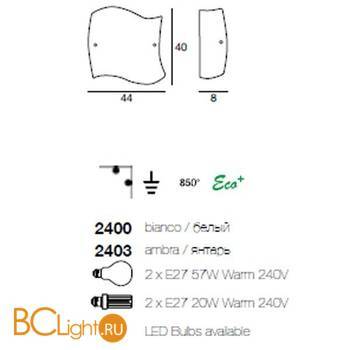 Настенный светильник Linea Light 2404 - Схема