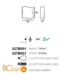 Настенный светильник Linea Light Onda 327B921 - Схема