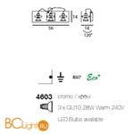 Спот (точечный светильник) Linea Light Spot collection 4603 - Схема