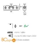 Спот (точечный светильник) Linea Light Spot collection 4606 - Схема