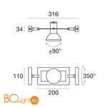 Светильник для струнной системы Linea Light Orion 51545 - Схема
