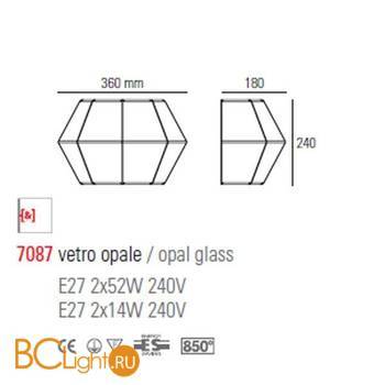 Настенный светильник Linea Light OTTAGONO 7087 - Схема