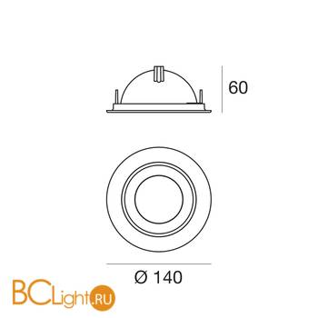 Встраиваемый светильник Linea Light Outlook 8470 - Схема