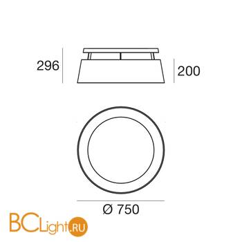 Потолочный светильник Linea Light Oxygen 8085 - Схема