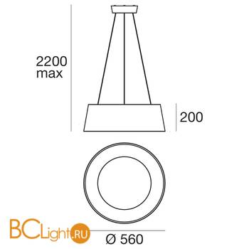 Подвесной светильник Linea Light Oxygen 8089 - Схема