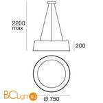 Подвесной светильник Linea Light Oxygen 8095 - Схема