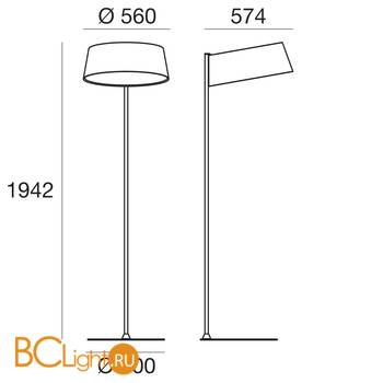 Торшер Linea Light Oxygen 8099 - Схема