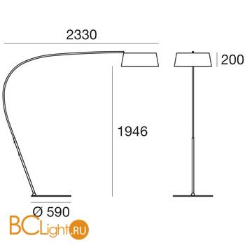 Торшер Linea Light Oxygen 8104 - Схема