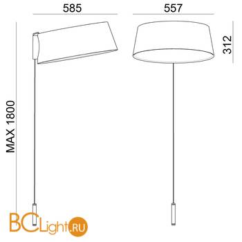 Настенный светильник Linea Light Oxygen 8189 - Схема