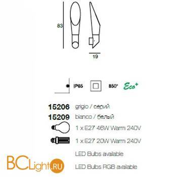 Садово-парковый фонарь Linea Light Peggy 15209 - Схема
