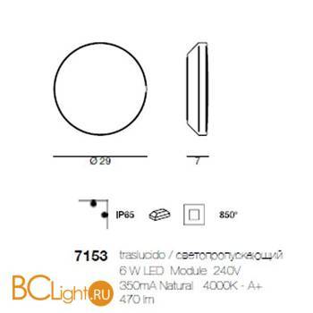 Настенно-потолочный светильник Linea Light Plate 7153 - Схема