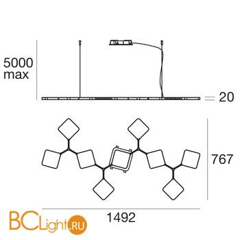 Подвесной светильник Linea Light Quad 8111 - Схема