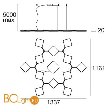 Подвесной светильник Linea Light Quad 8113 - Схема