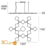 Подвесной светильник Linea Light Quad 8113 - Схема