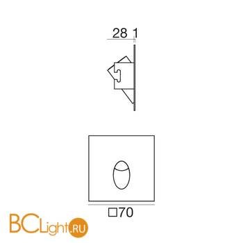 Встраиваемый светильник Linea Light Quara 92672W70 - Схема