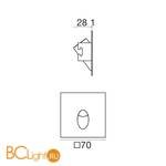 Встраиваемый светильник Linea Light Quara 92672W70 - Схема