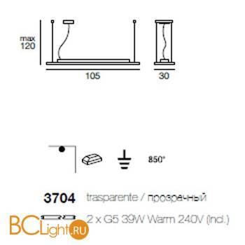 Подвесной светильник Linea Light Modern collection 3704 - Схема