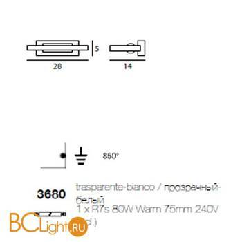 Бра Linea Light Class Modern collection 3680 - Схема