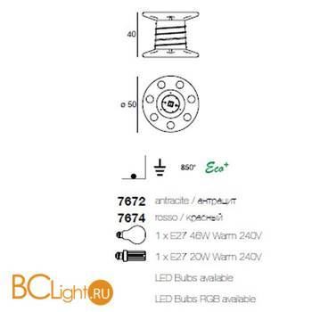 Напольный светильник Linea Light Reely 7674 - Схема