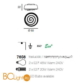 Потолочный светильник Linea Light Rose 7656 - Схема