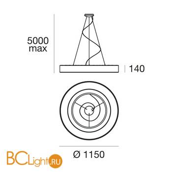 Подвесной светильник Linea Light Saturn 7650N - Схема