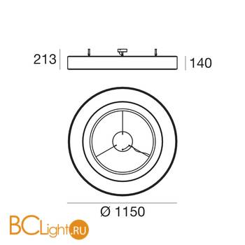 Потолочный светильник Linea Light Saturn 7651N - Схема