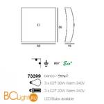 Настенно-потолочный светильник Linea Light 73399 - Схема