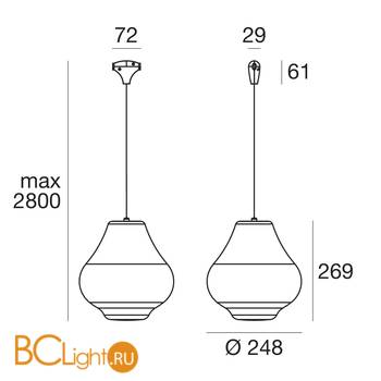 Светильник для струнной системы Linea Light Sisters 8653 - Схема