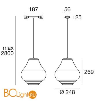 Светильник для струнной системы Linea Light Sisters 8654 - Схема