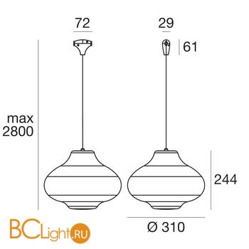 Светильник для струнной системы Linea Light Sisters 8656 - Схема