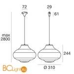 Светильник для струнной системы Linea Light Sisters 8656 - Схема