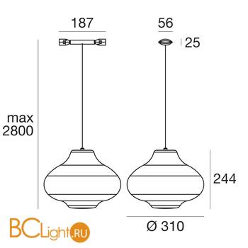 Светильник для струнной системы Linea Light Sisters 8657 - Схема