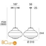 Светильник для струнной системы Linea Light Sisters 8657 - Схема