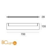 Настенный светильник Linea Light Skinny 7910 - Схема