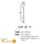 Настенный светильник Linea Light Snake 7220 - Схема