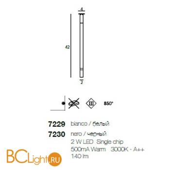 Настенный светильник Linea Light Snake 7229 - Схема