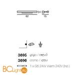 Настенный светильник Linea Light Solid 3696 - Схема